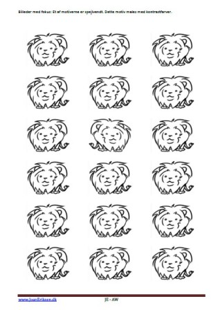 Billeder med fokus. maleopgave til undervisning i Billedkunst og til temaerne Pattedyr og zoologisk have.