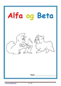 Forside til hæfte med temaet Alfa og Beta.
