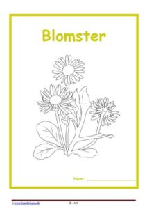 Forside til hæfte med temaet Blomster