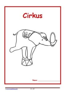 Forside til hæfte med temaet Cirkus