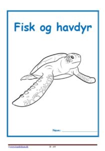 Forside til hæfte med temaet Fisk og havdyr.