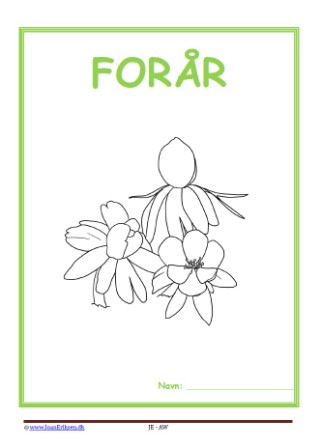 Forside til hæfte med temaet Forår.