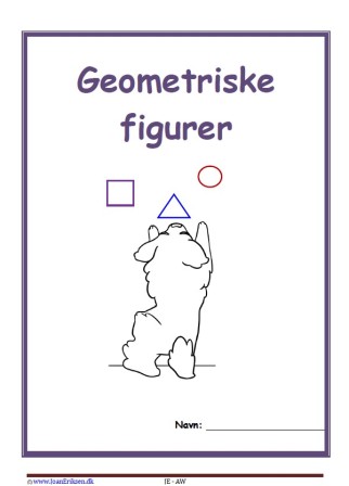 Forside til hæfte med temaet geometriske figurer
