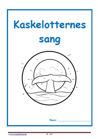 Forside til hæfte med temaet Kaskelotternes sang.