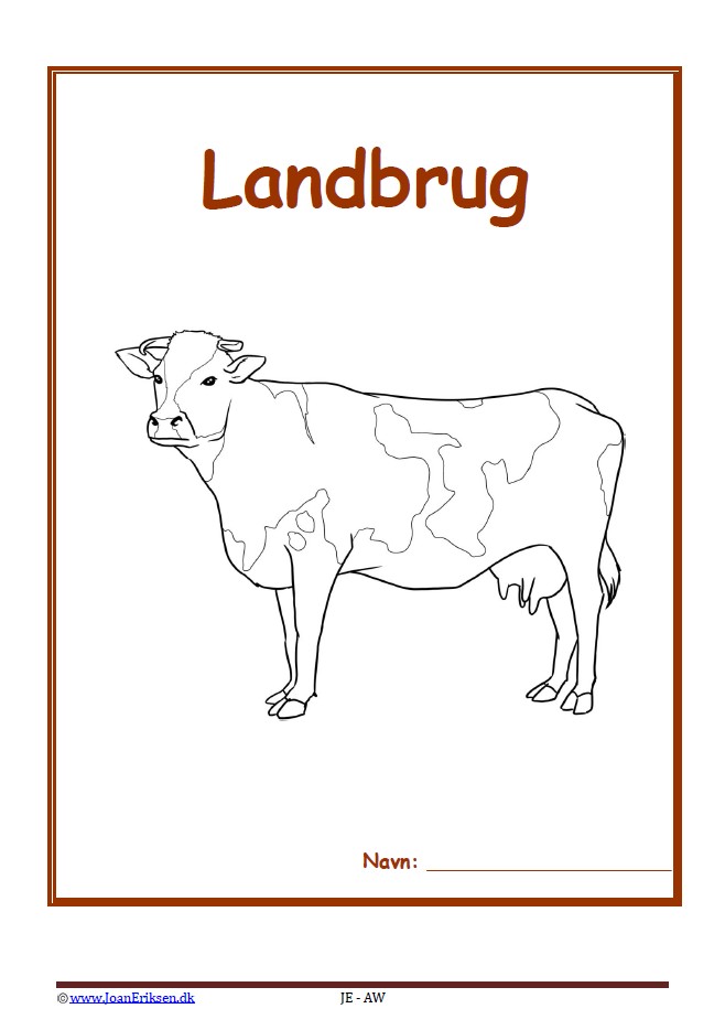 Forside til hæfte med temaet landbrug.