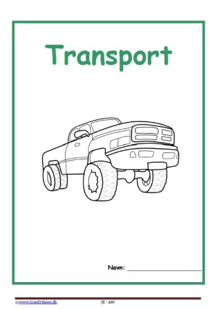 Forside til hæfte med temaet Transport